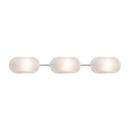 Besa Lighting Cabo Vanity, Frost/Bubble, Satin Nickel Finish, 3x60W Incandescent 3WT-962759-SN